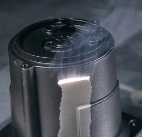 Laser cleaning paint removal in action